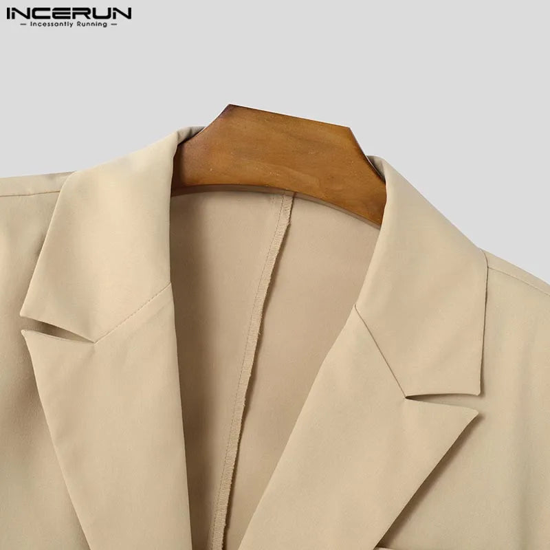 Men's Cropped Waistband Wide Leg Pants & Top Solid 2-Piece Set S–5XL – Handsome Casual Suit