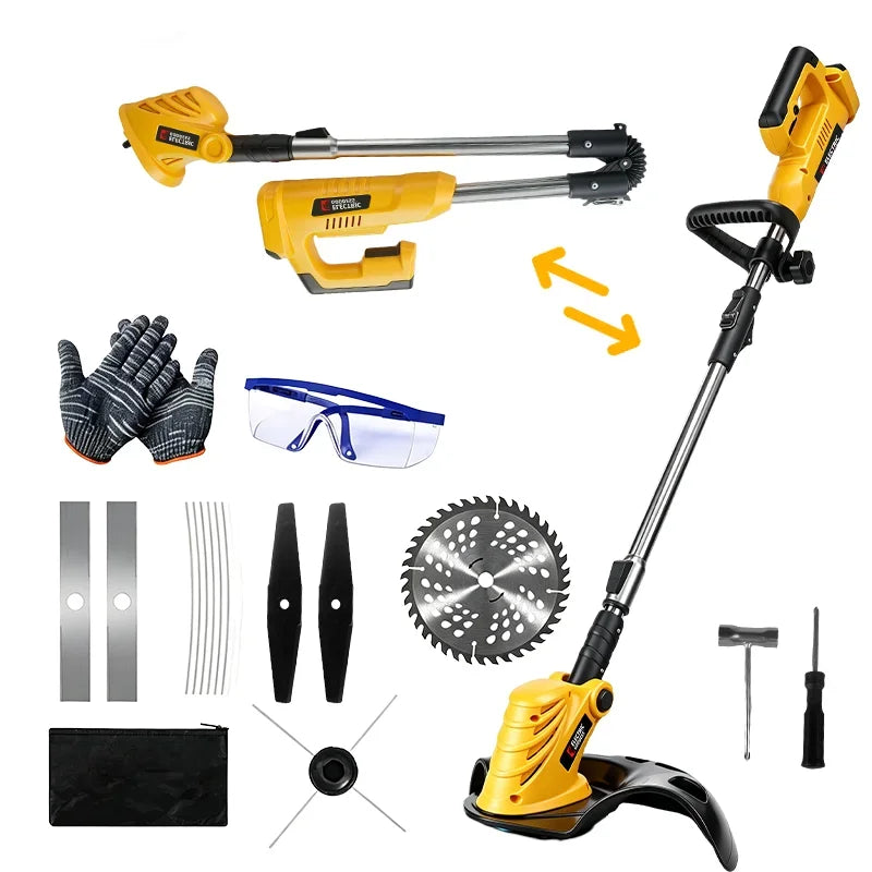 Electric Goddess Brushless Cordless Grass Trimmer | 28,000 RPM, 3-Blade System, 200mm Cut, Dewalt 20V Compatible (Tool Only)