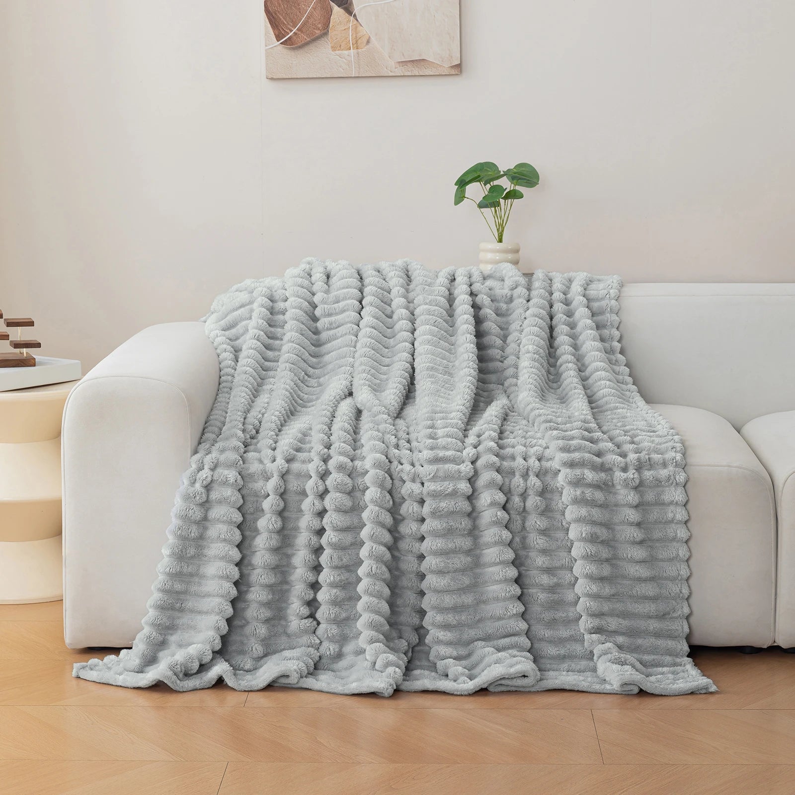 Soft Flannel Blanket – Warm Nap Throw in Multiple Colors, Christmas Gift Blanket