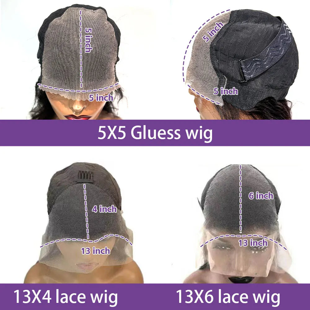 250 Density Bone Straight Lace Front Wig | Glueless 13x4 13x6 5x5 HD Transparent Lace Brazilian Human Hair