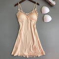 Women's Ice Silk Suspender Nightdress | Satin Halter Slip Dress Sleepwear