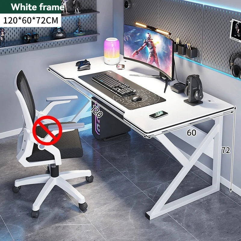 Simple Computer Desk — Metal Frame Home Office, Student, Gaming & E-Sports Workbench