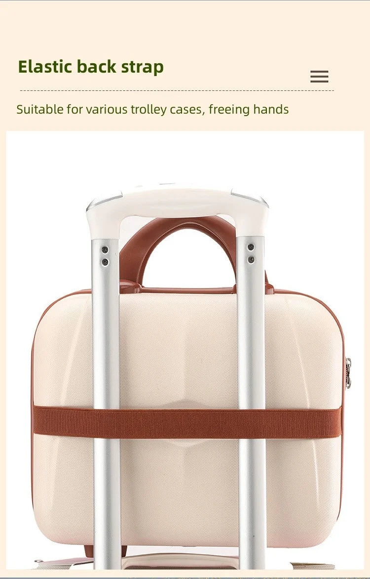 Portable ABS Makeup Organizer Case – Password Lock, Carry-On