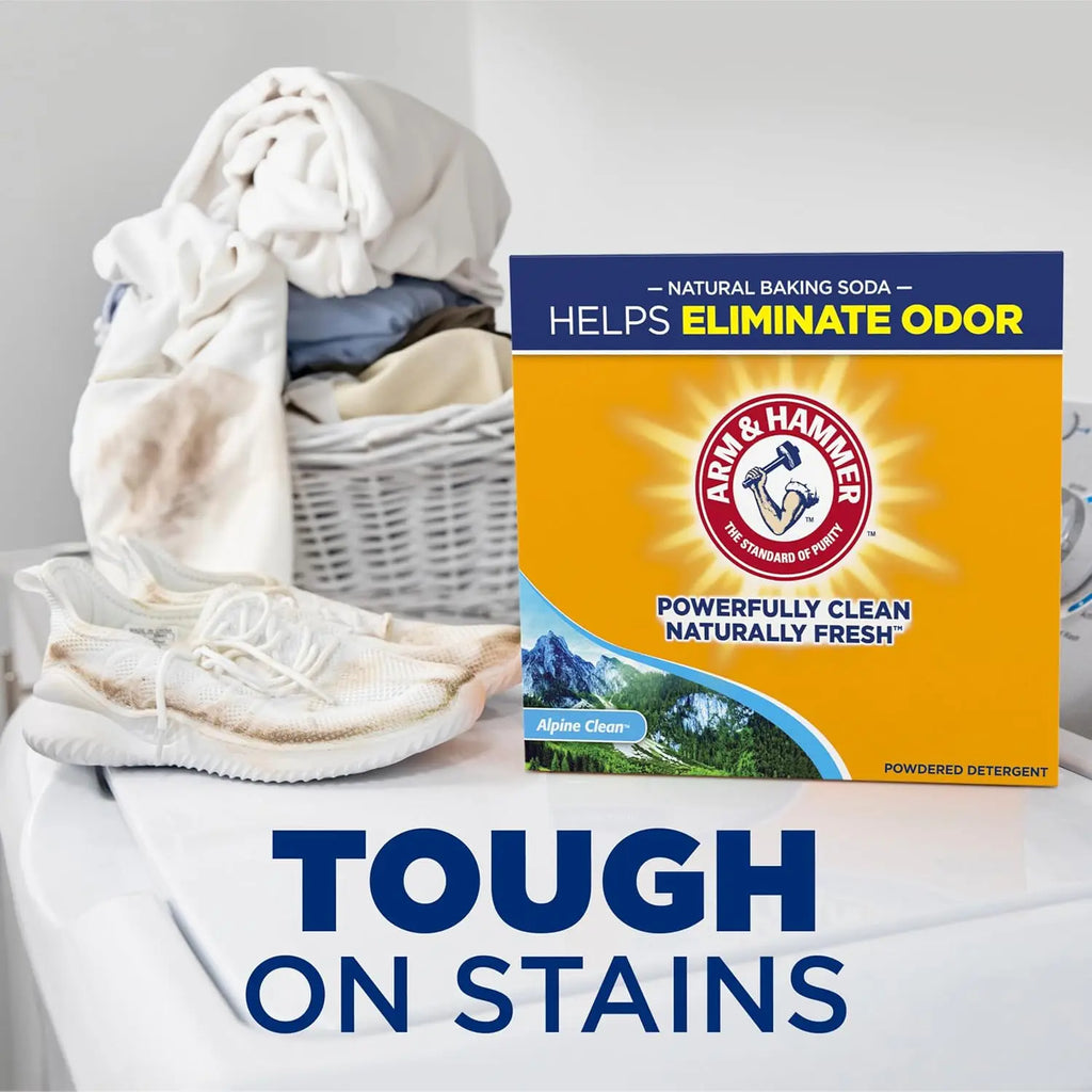 Mountain-Fresh Clean Every Load — Powder Laundry Detergent with Activated Baking Soda | 155 Loads, Alpine Clean Scent