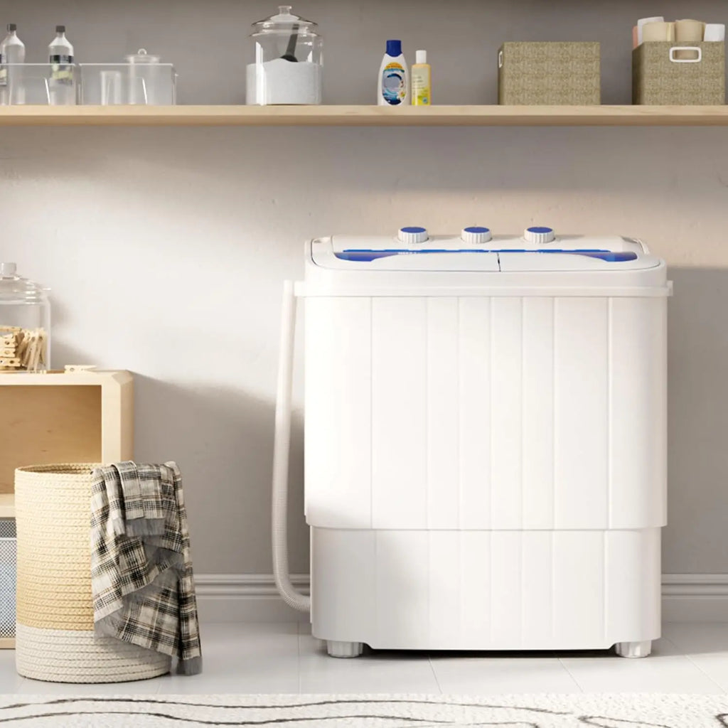 Portable Washing Machine 18 Lbs | Twin Tub Washer & Dryer Combo, Soaking Function, High Efficiency, Apartment, Dorm & RV