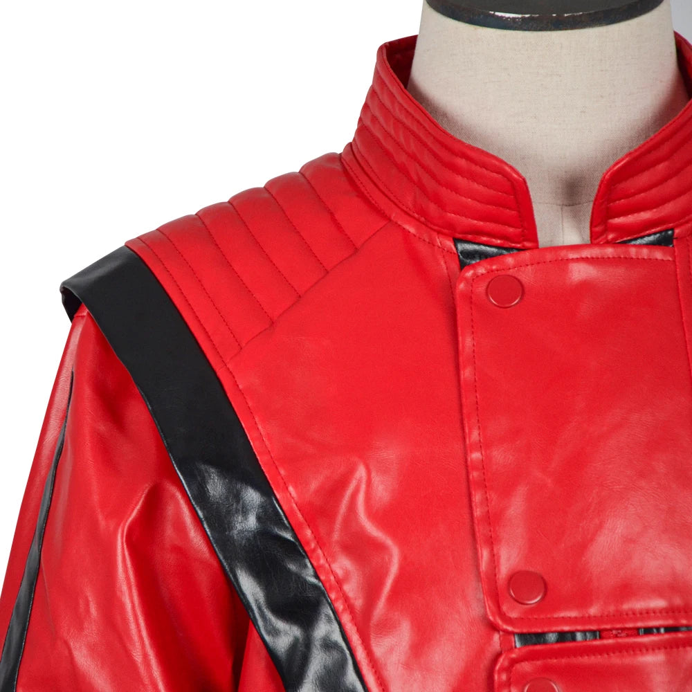 Men's Red Cosplay Jacket – Michael Jackson-Inspired Costume