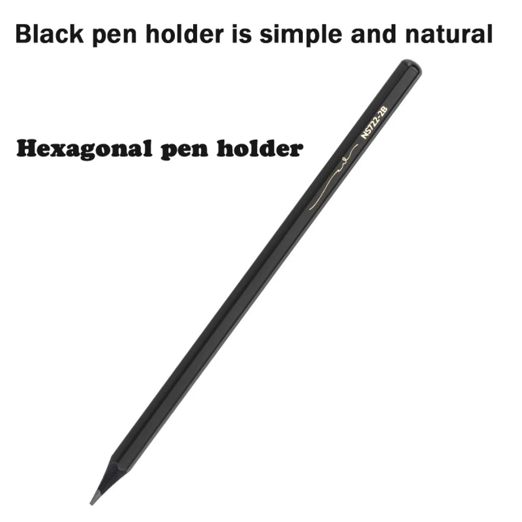 10-Pack Black Wooden Pencils, HB or 2B