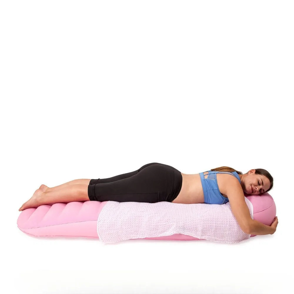 Inflatable Maternity Bed – Foldable Adjustable Firmness Pregnancy Sleeping Mat with Air Pump