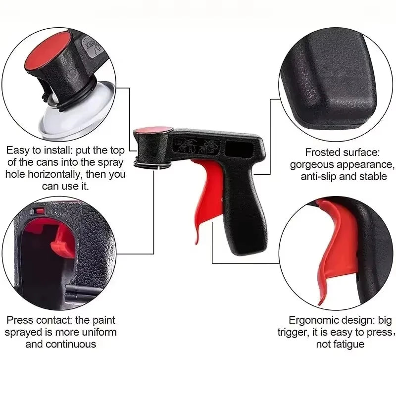 Portable Spray Paint Handle Gun – Universal Reusable Hand Spray Trigger for Car Color Film & DIY