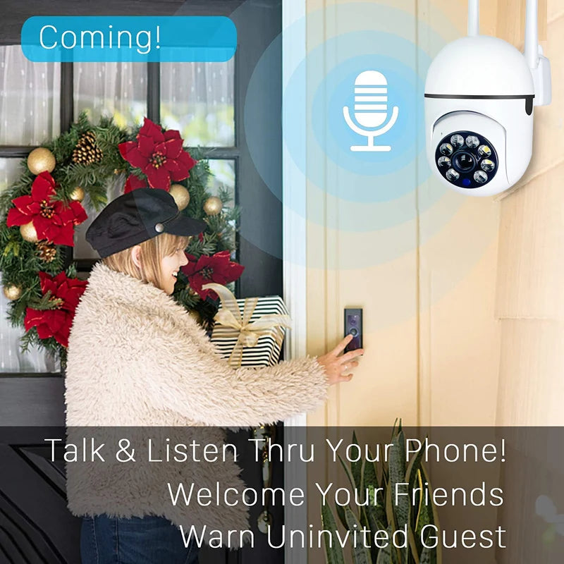 3MP WiFi Indoor Security Camera – 360° Auto Tracking, Color Night Vision, 2-Way Audio, Motion Detection