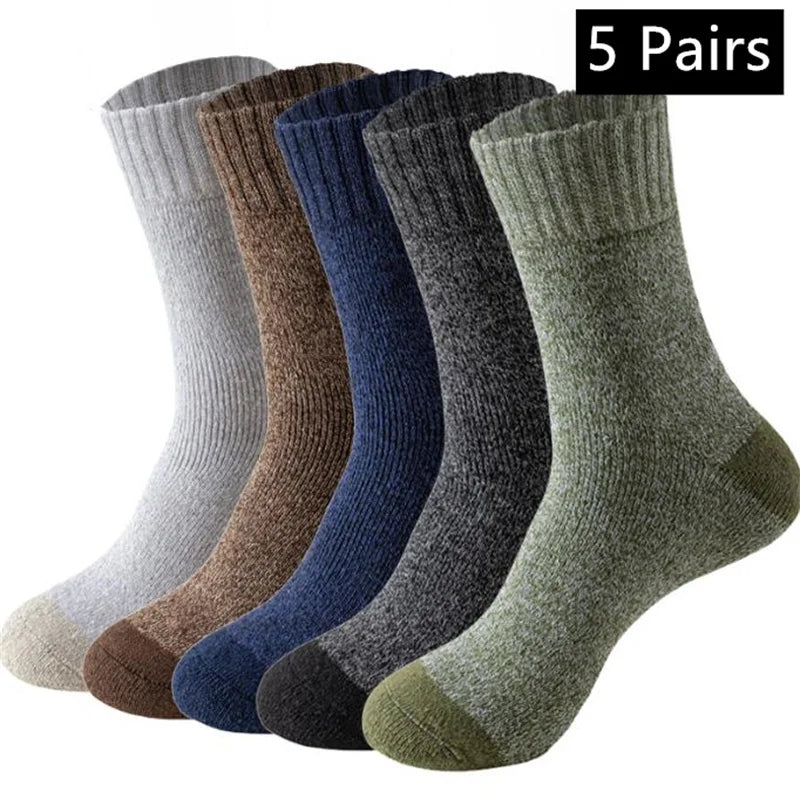 Thick Winter Hiking Socks, 5 Pairs