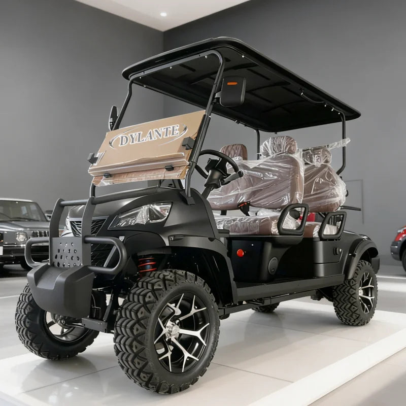 Classic 4-Seat Electric Golf Cart — 5000W Farm & Hunting Cart, 2-Row Seating, Global Best Seller