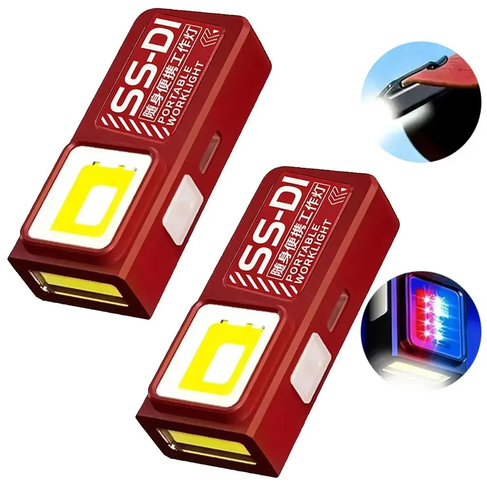 Mini COB LED Flashlight – 800 Lumen, Rechargeable, Belt Clip, Magnet, Waterproof EDC Pocket Light