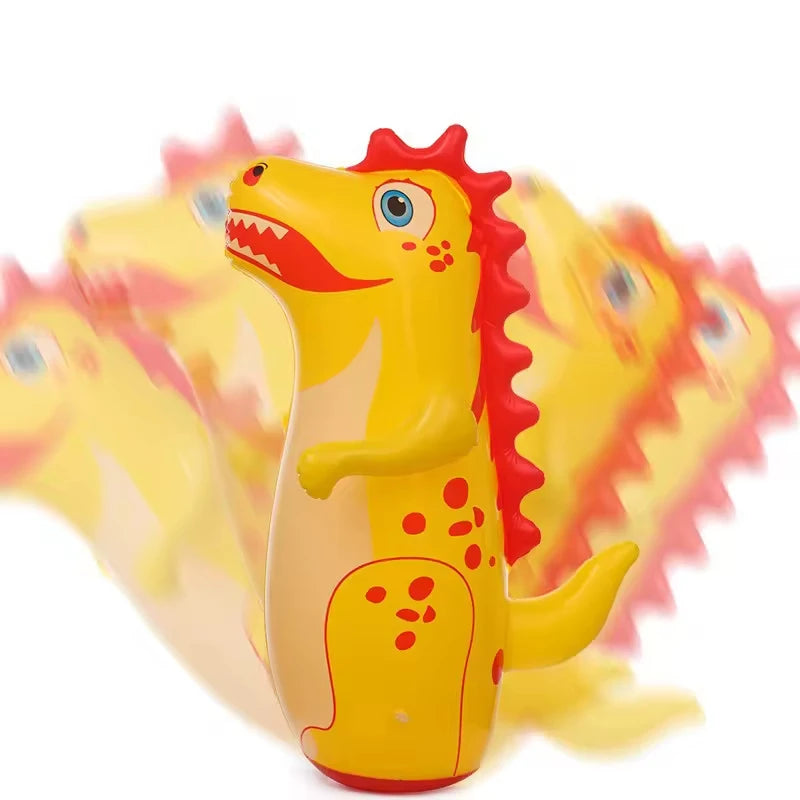 90cm Inflatable Tumbler Boxing Punching Bag for Kids – Dinosaur Standing Bop Bag, CE Certified, Ages 3+