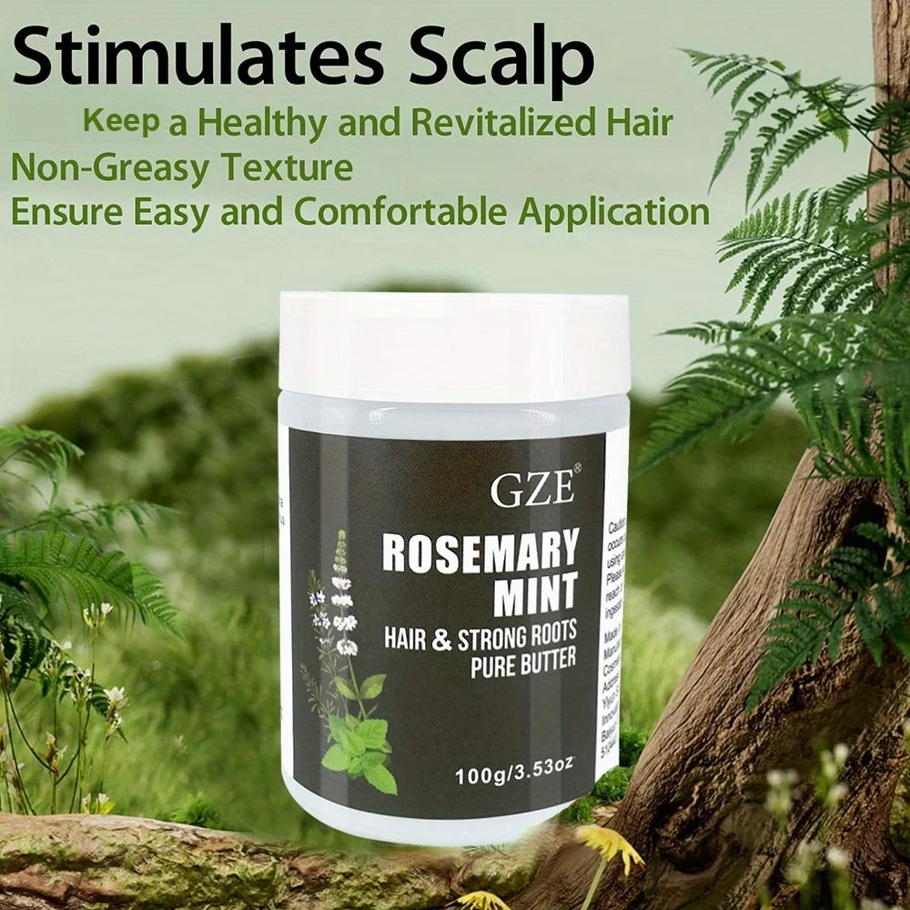 GZE Rosemary Mint Natural Hair Growth Butter — Scalp Nourishing & Growth Stimulating Treatment