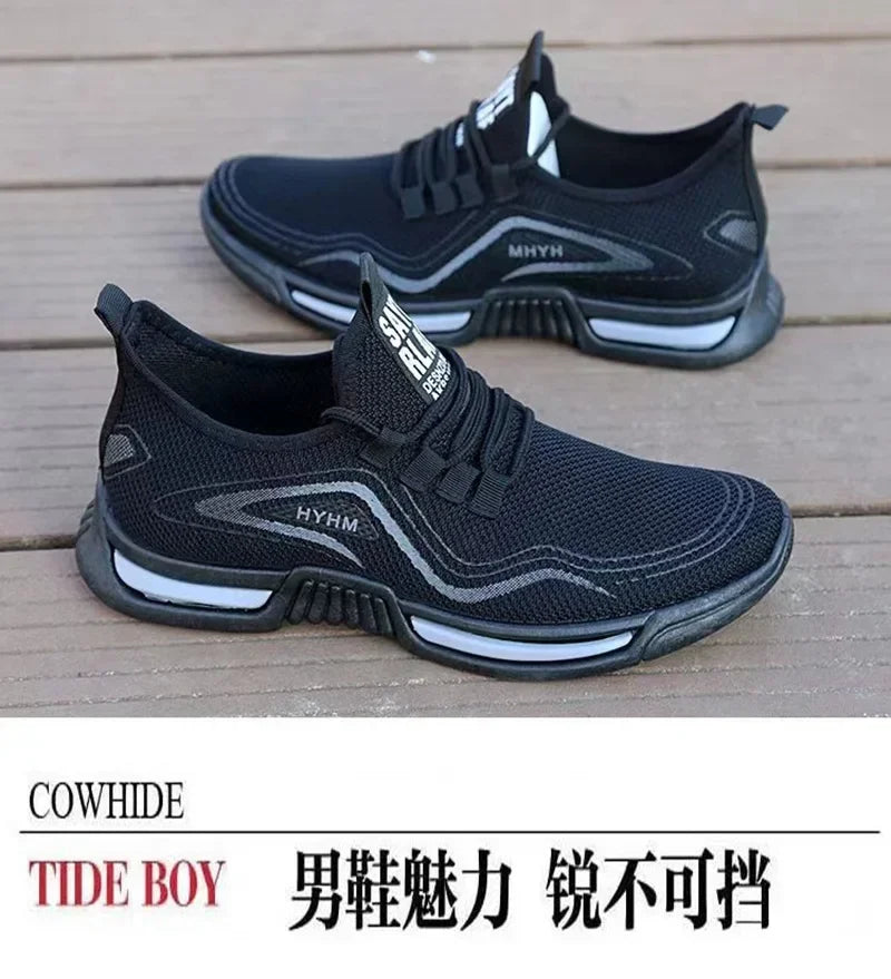 Men's Slip-On Fashion Sneakers – Breathable Running & Gym Shoes