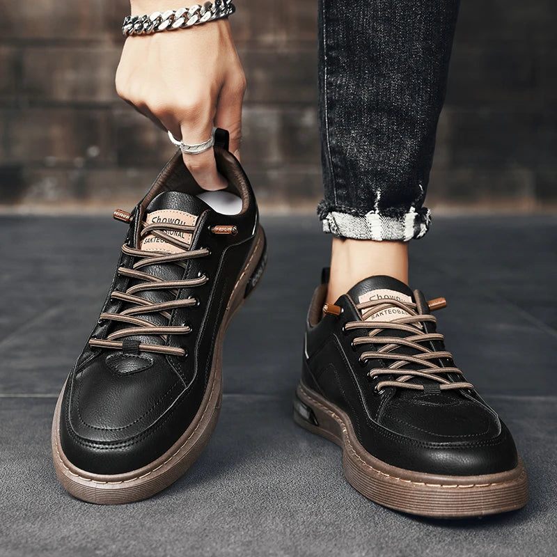 Men’s Breathable White Casual Sneakers — Lightweight Everyday Shoes