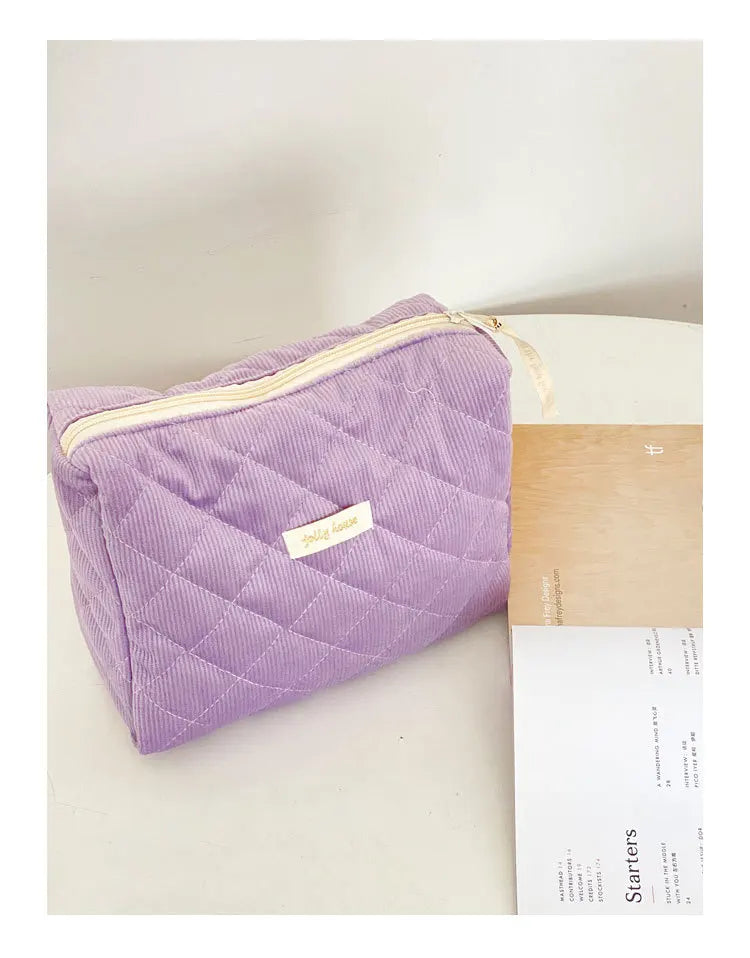 Large Capacity Cosmetic Clutch Bag – Women's Travel Makeup Storage Bag with Zipper