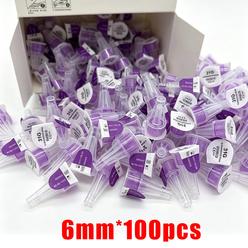 Disposable Insulin Pen Needles 4/6mm – 100PCS Universal Sterile Fine Needles