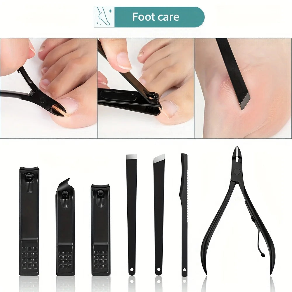 Stainless Steel Nail Clipper & Pedicure Set — Multi-Pack
