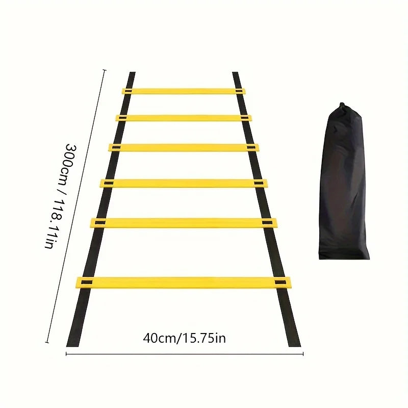 Agility Ladder Set – 2-10M Speed Training with Carry Bag for Soccer, Football, Footwork & Home Gym Drills
