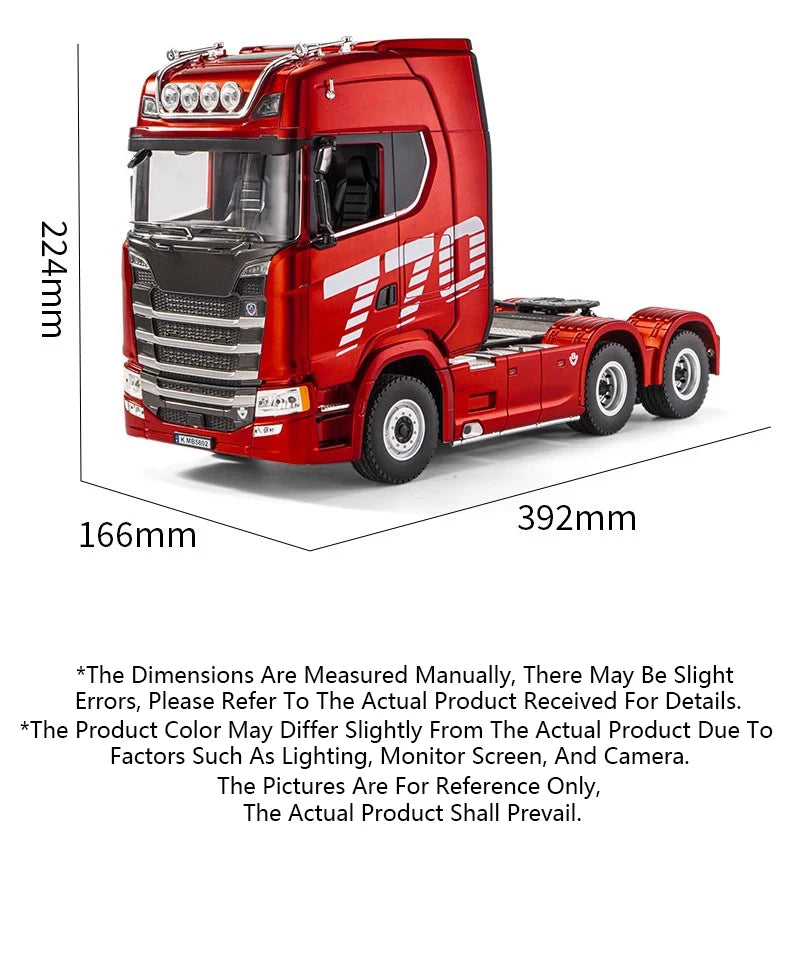 HUINA 1501 1/18 Scale 770S Alloy RC Engineering Tractor Truck with Light & Sound