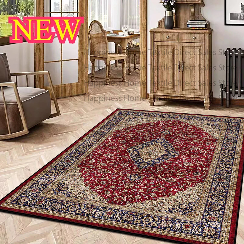 Retro Persian Ethnic Carpet – Vintage Non-Slip Large Rug for Living Room & Bedroom