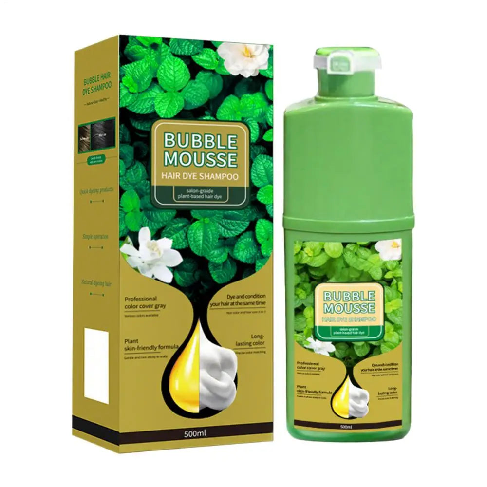 Natural Plant Herbal Hair Dye Shampoo 5 Minutes Change Hair Color Non-irritating Repairs Gray White Hair Care Products Women Men