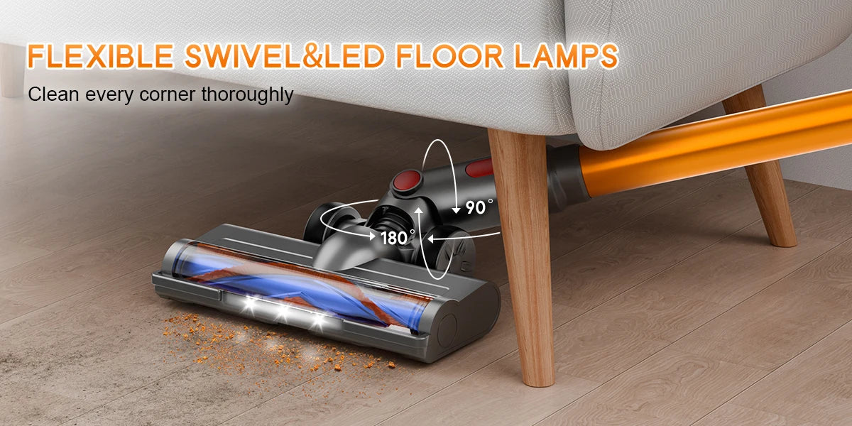 Honki 78KPA Cordless Vacuum Cleaner — LED High Power Wet & Dry Handheld for Pet Hair & Carpet