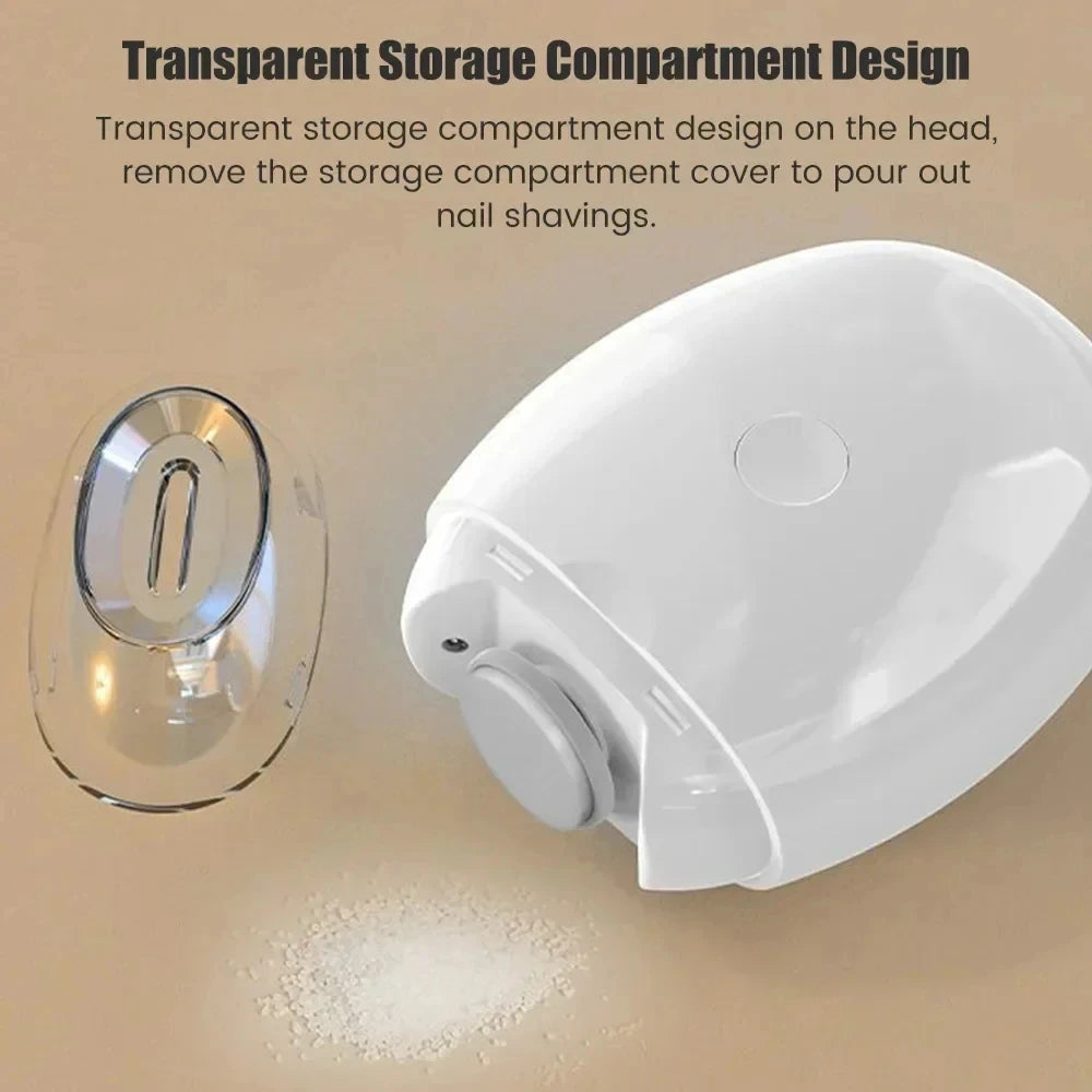 Safe Nails for the Whole Family — 2-in-1 Electric Nail Clipper & Grinder | LED Light, Anti-Pinch, 3 Speeds, Type-C Charging, Baby Safe