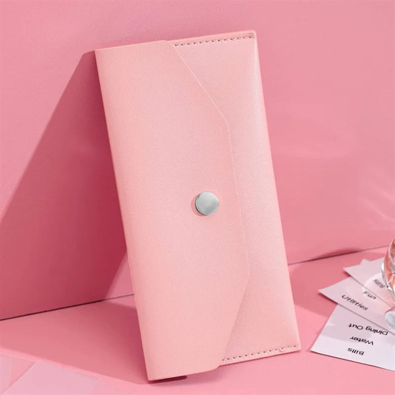 Ultra-Thin Cash Envelope Wallet – Waterproof PU Leather Money Organizer & Card Holder