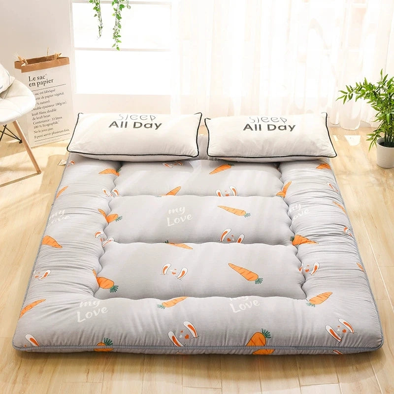 Japanese Style Thick Mattress – Student Dormitory Tatami, Single & Double, Foldable Floor Mattress