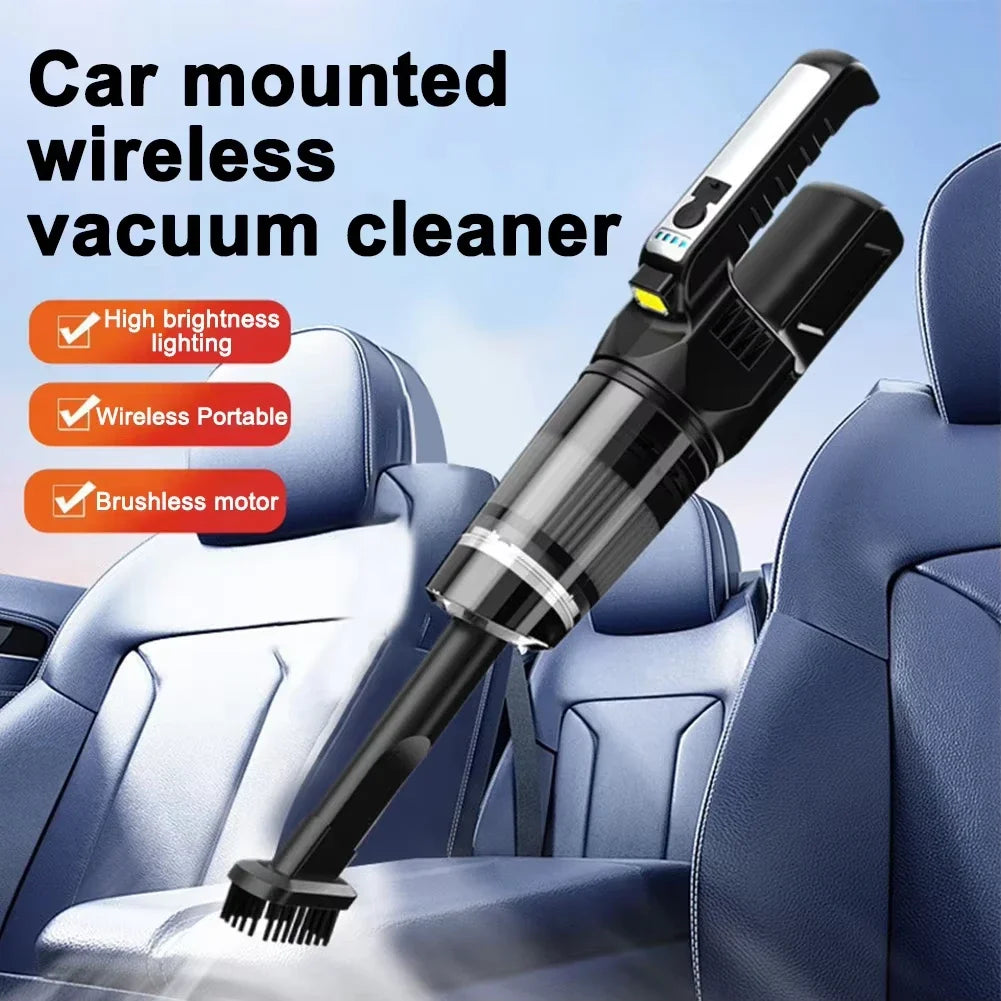 Lenovo Wireless Handheld Vacuum Cleaner — Strong Suction for Home, Car, Carpet, Window, Crevice & Groove Cleaning