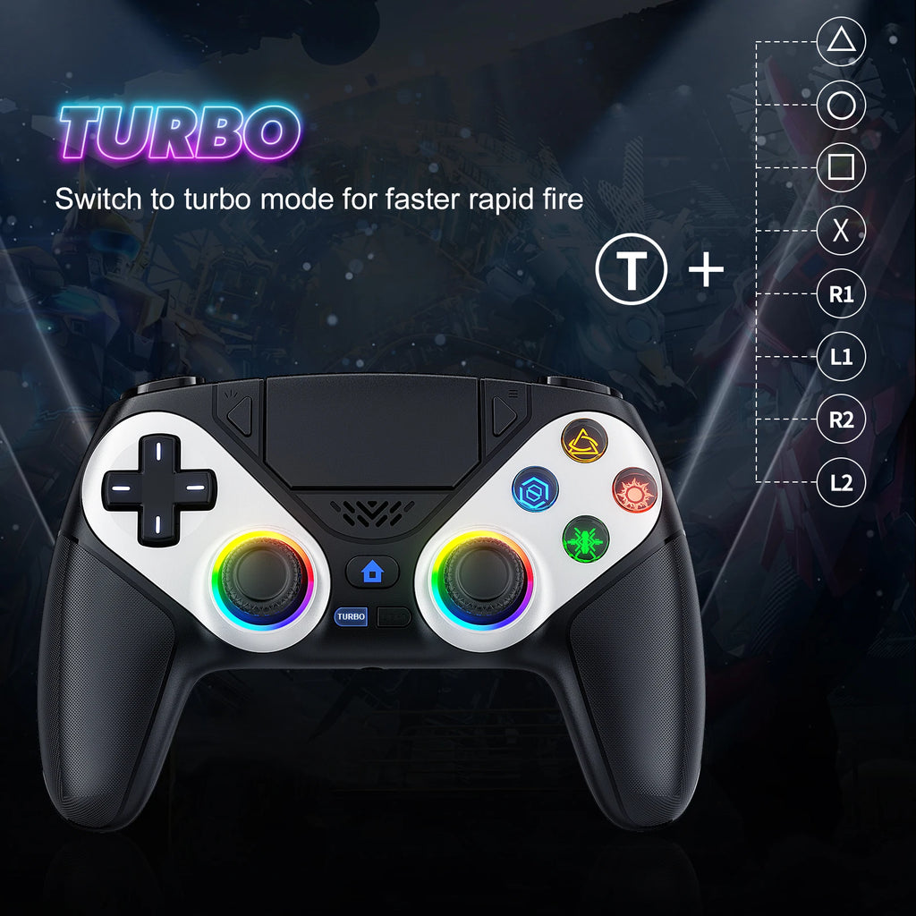 Wireless PS5 Controller – Turbo, Hall Trigger, Touchpad, Vibration & Bluetooth Gamepad