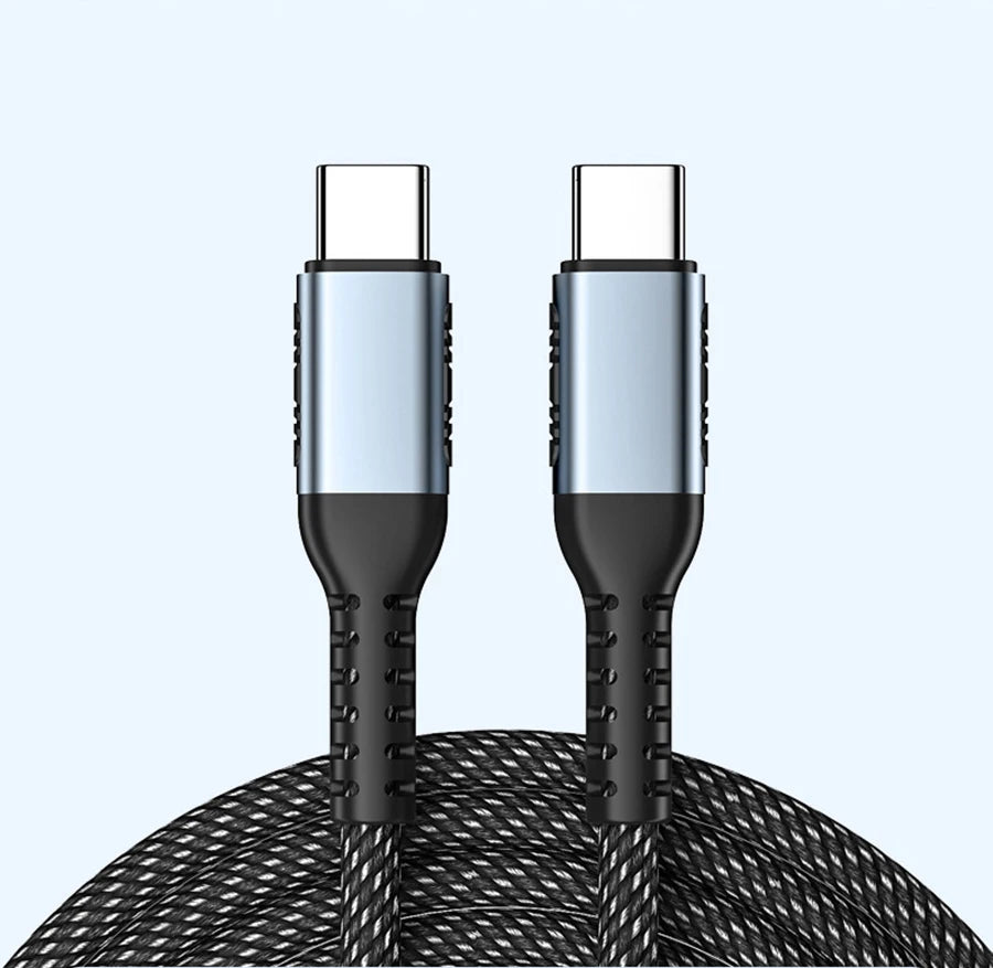 USB-C Ultra Fast Charge Cable with E-Marker Chip – PD 240W/100W/60W, 1m to 2m, 3 Colors