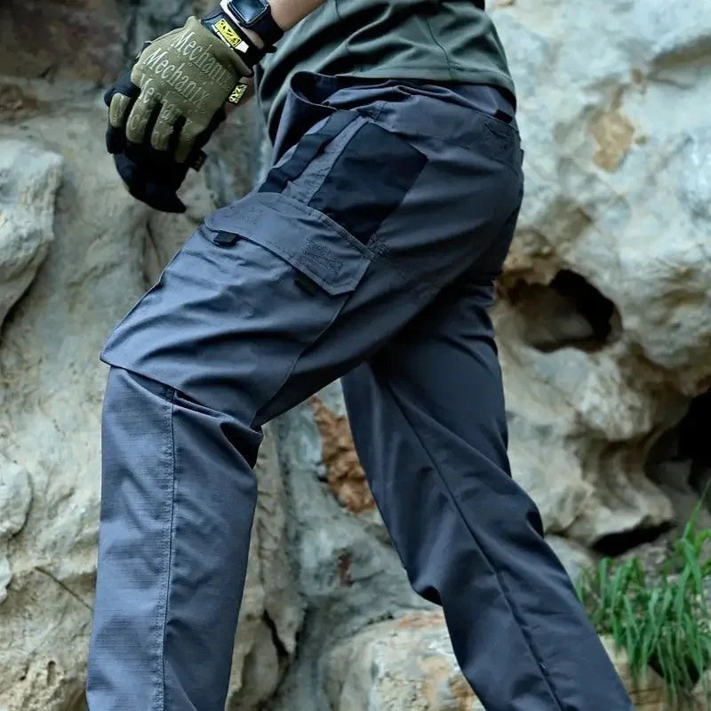 Men's Tactical Waterproof Multi-Pocket Cargo Pants — Durable Outdoor Work Trousers