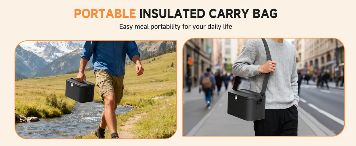 1.4L Cordless Electric Lunch Box – Rechargeable Food Warmer