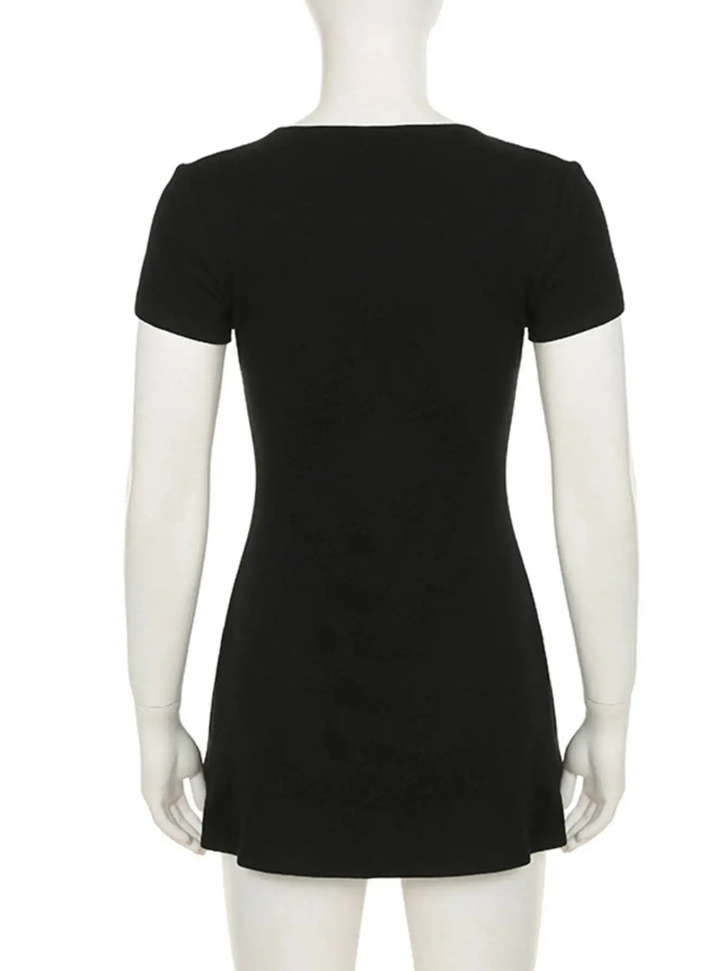 Sexy Black Mini Summer Dress – Elegant Bodycon Birthday Party & Evening Short Dress