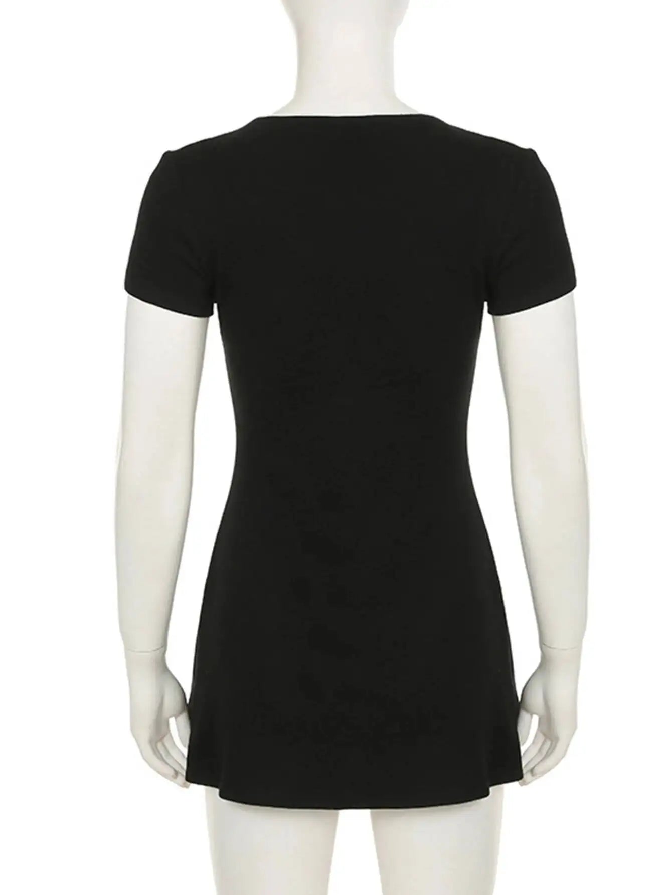 Sexy Black Mini Summer Dress – Elegant Bodycon Birthday Party & Evening Short Dress