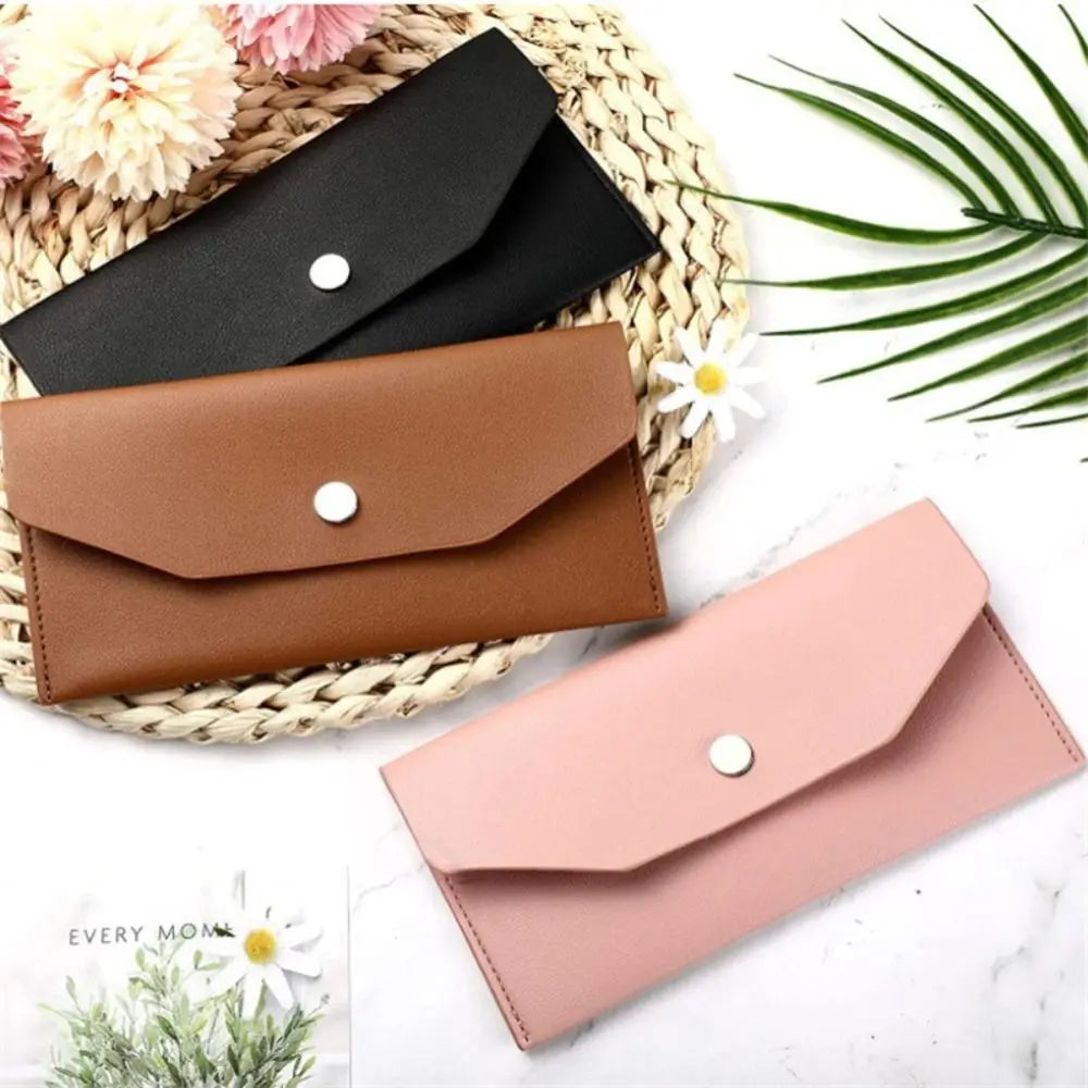 Ultra-Thin Cash Envelope Wallet – Waterproof PU Leather Money Organizer & Card Holder