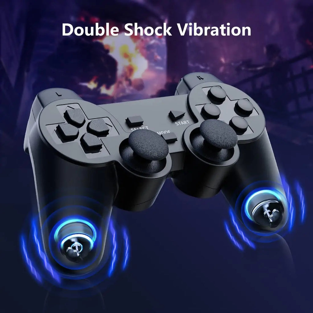 2.4G Wireless PS2 Gamepad – Dual Vibration Joystick Controller for PC & USB