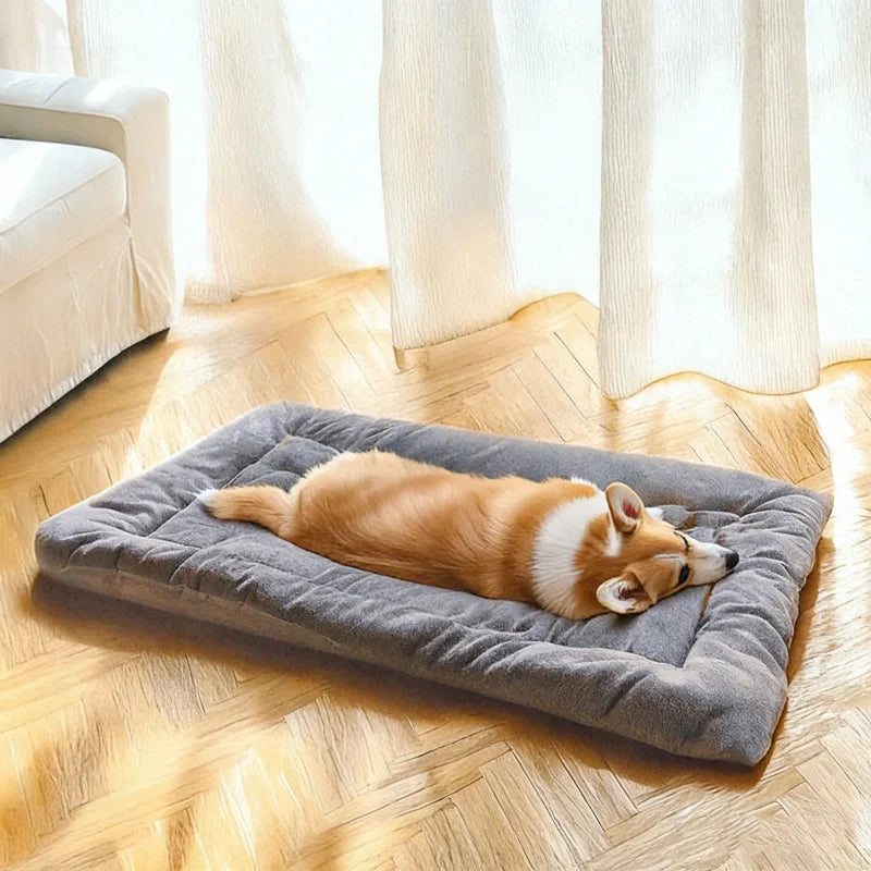 Extra Large Plush Dog Bed – Thickened Super Soft Pet Mat & Crate Liner for Small, Medium & Large Dogs