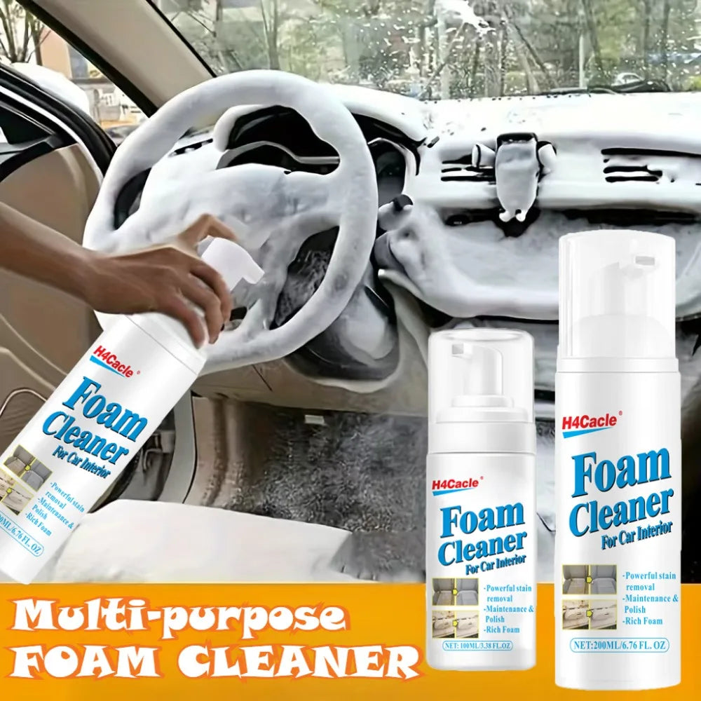 Heavy-Duty Foam Cleaner Spray – Multi-Surface Degreaser for Car Interiors, Home & Kitchen, 100ml or 200ml