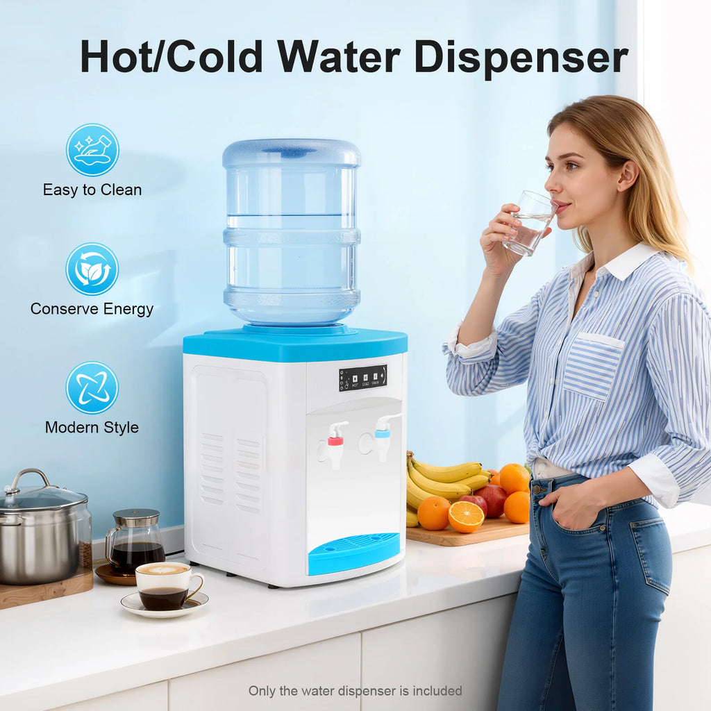 Countertop Hot & Cold Water Dispenser — Compact 1.1–4.9 Gal Energy-Saving for Home & Office