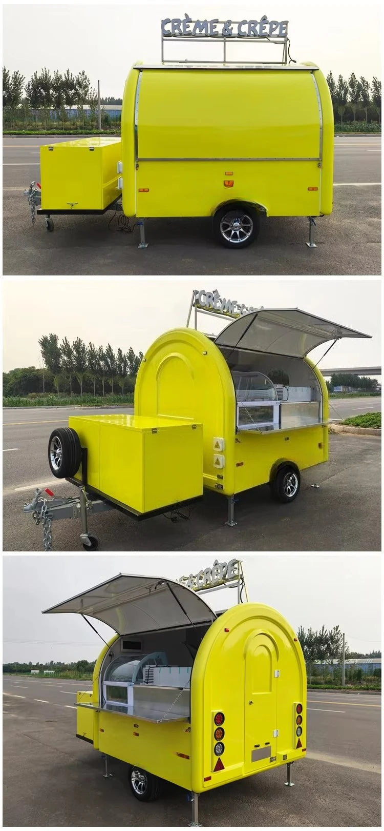 Customized Smart Mobile Food Truck — Hot Dog, Burger, Coffee & Ice Cream Trailer