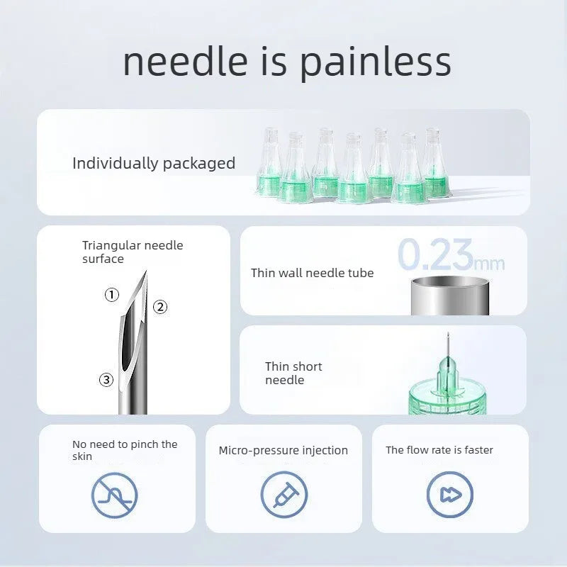 Disposable Insulin Pen Needles 4/6mm – 100PCS Universal Sterile Fine Needles
