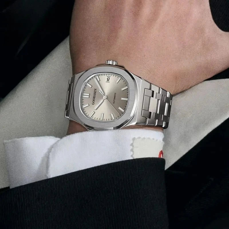 Men's Luxury Steel Strap Quartz Wristwatch | Luminous Waterproof Dress Watch