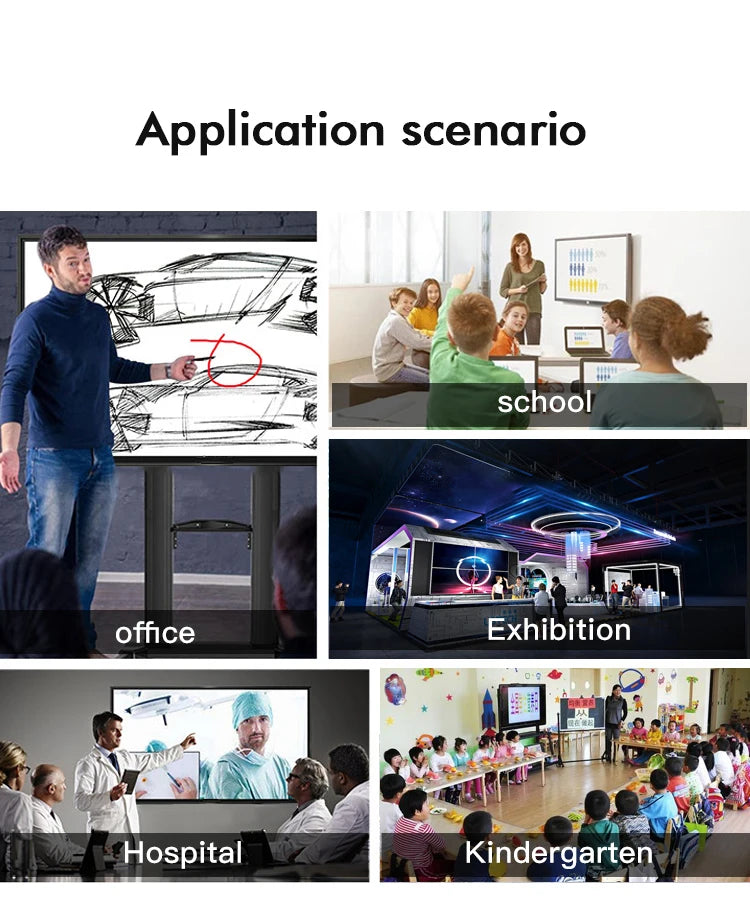 TouchWo Interactive Whiteboard All-in-One Touch Computer – 32" to 65", 1080p, Office & Classroom
