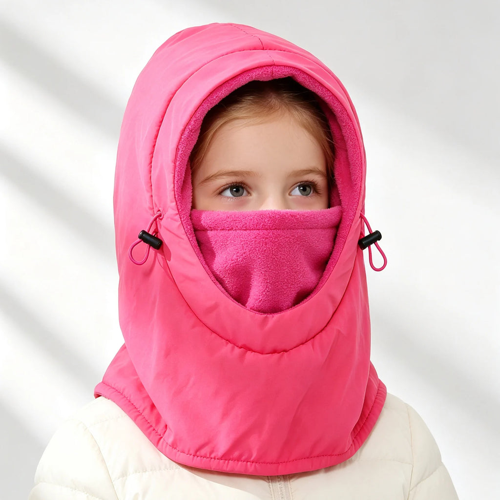 Kids' Fleece Winter Hood with Face and Neck Cover