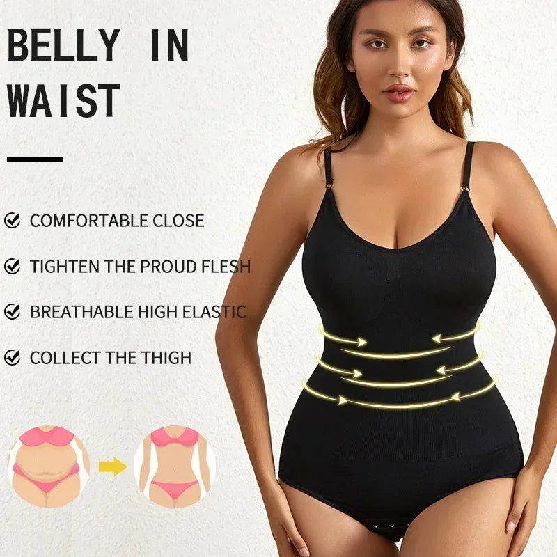 Seamless Tummy Control Butt-Lifting Bodysuit Shaper — Everyday Shapewear for Women